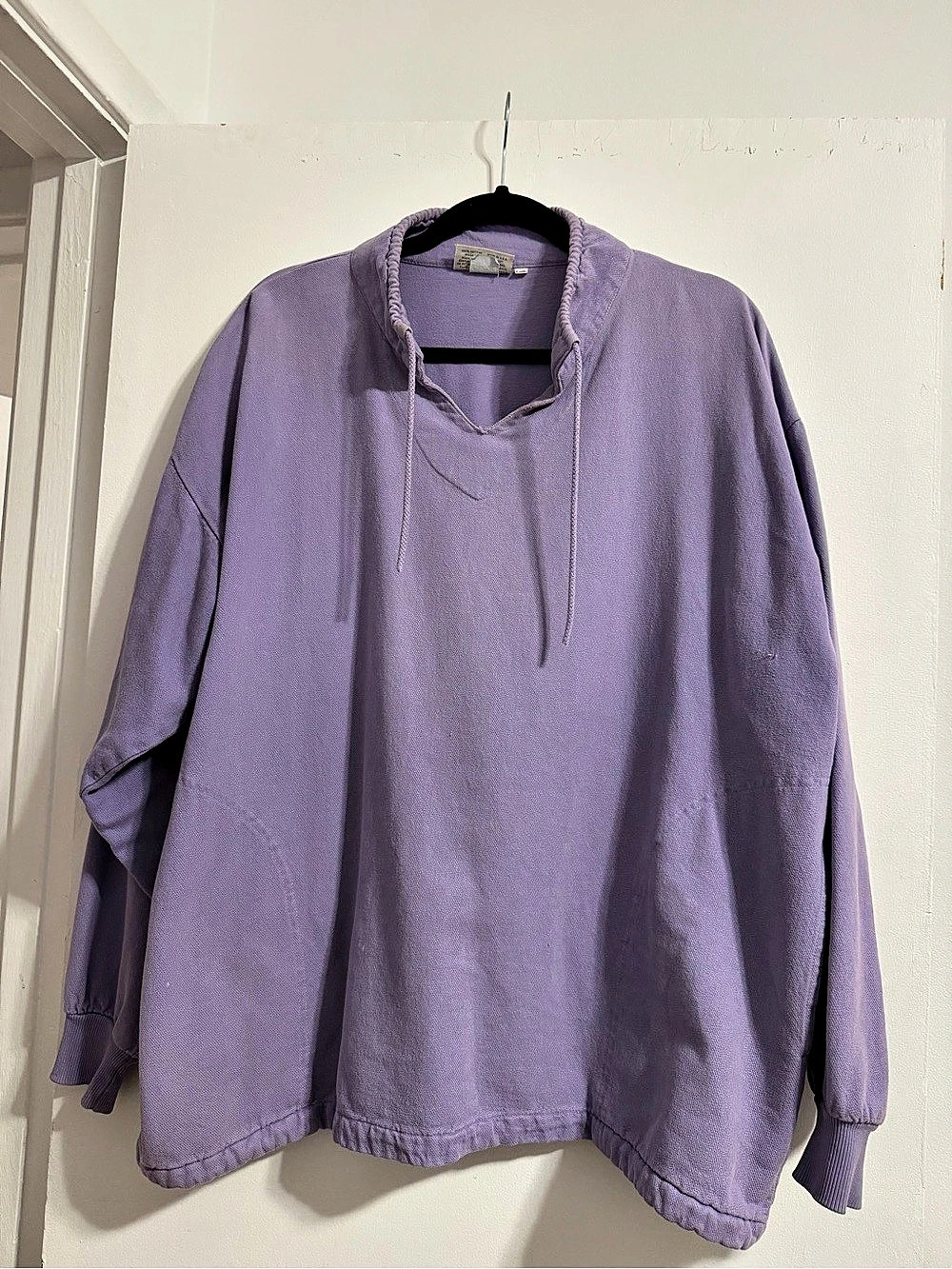 Vintage Oversized Purple Pullover Hoodie Size XL